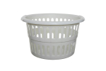 Whitefurze 48cm Round Cream Laundry Basket